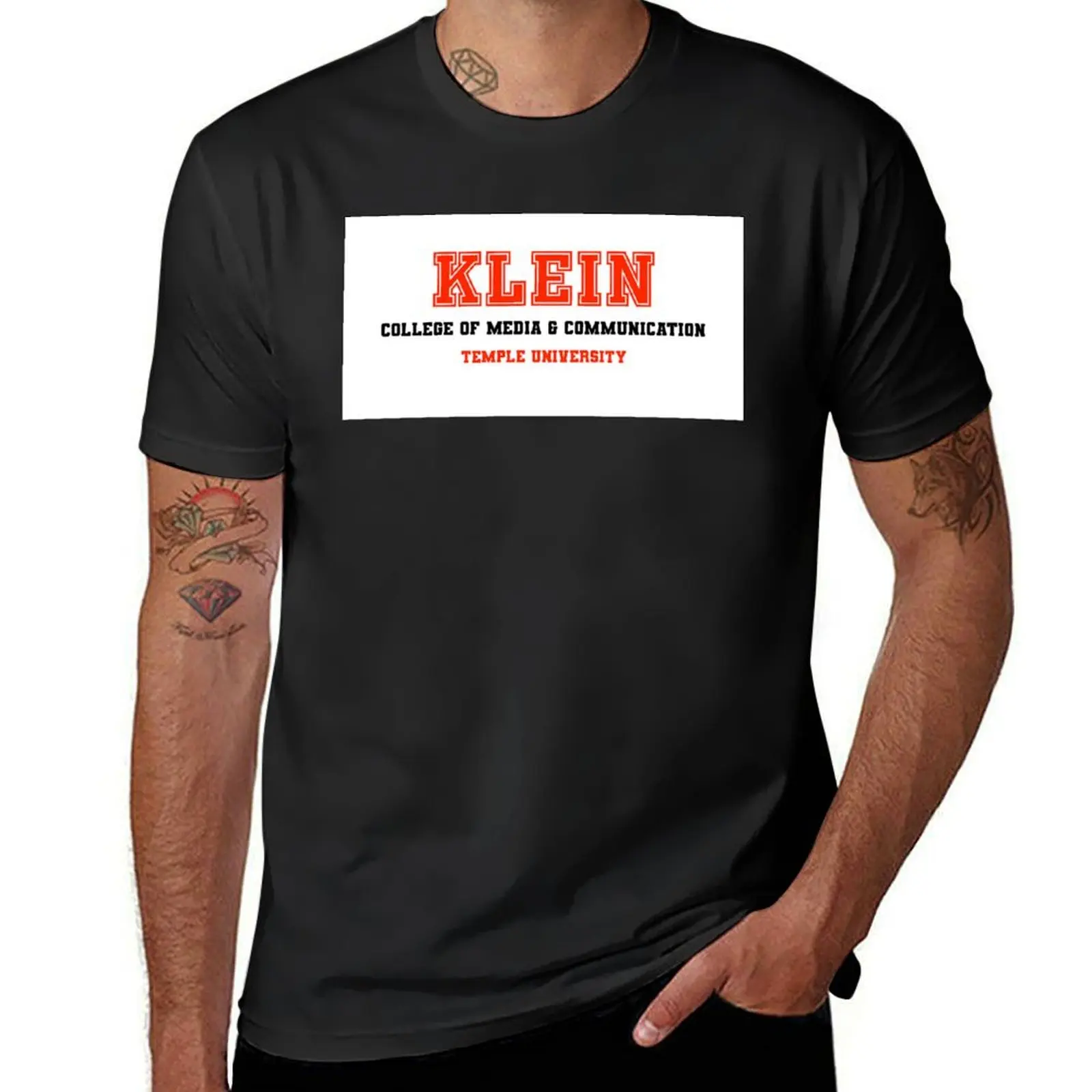 temple- Klein college of media & communication T-Shirt Blouse for a boy new edition black t shirts for men