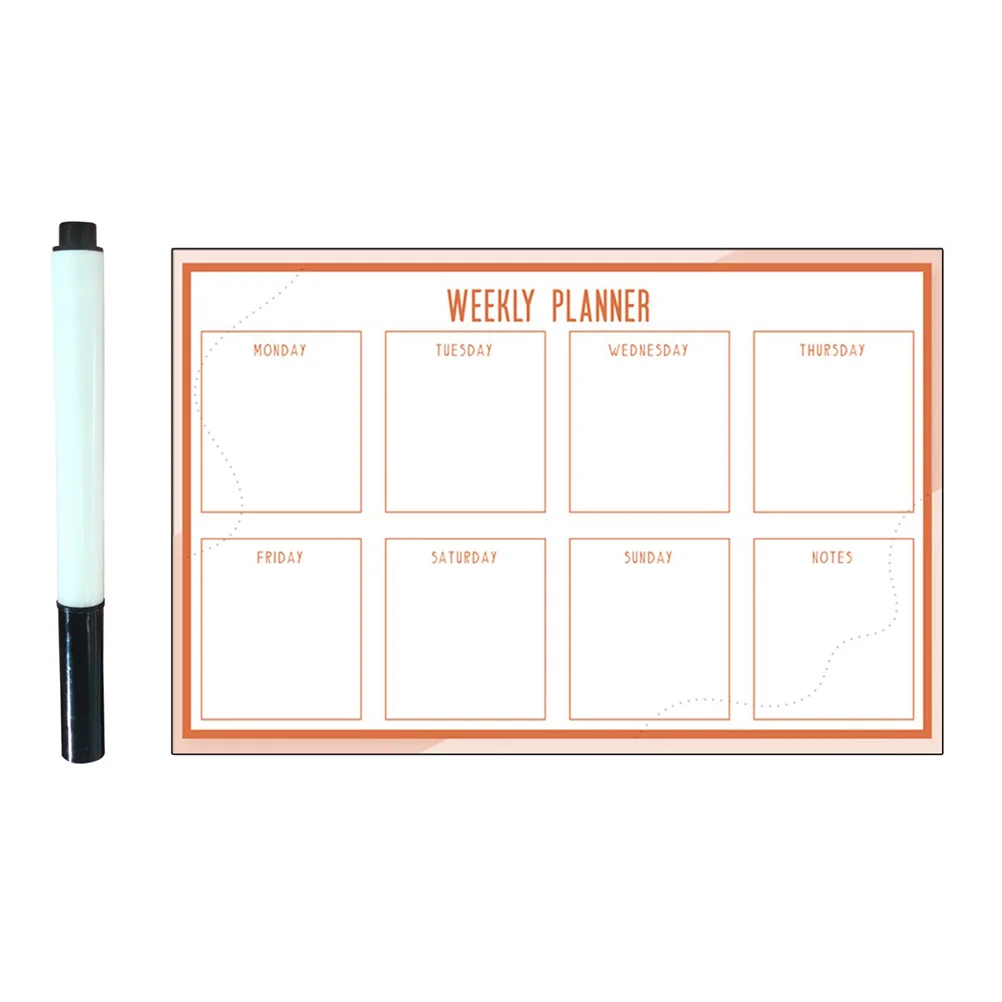 Days of The Week White Board Sticker for Whiteboard Stickers Labels With Marker Small Fridge Notepad