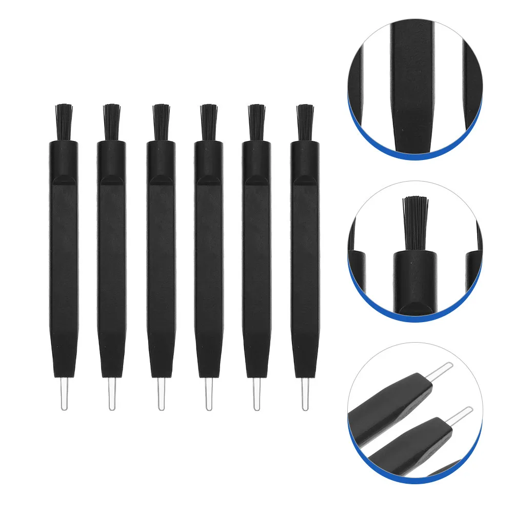 

6Pcs Hearing Aid Cleaner Brush Set Sturdy ABS Handle Comfort Grip Efficient Cleaning for Amplifier Wax Buildup Removal Accessory