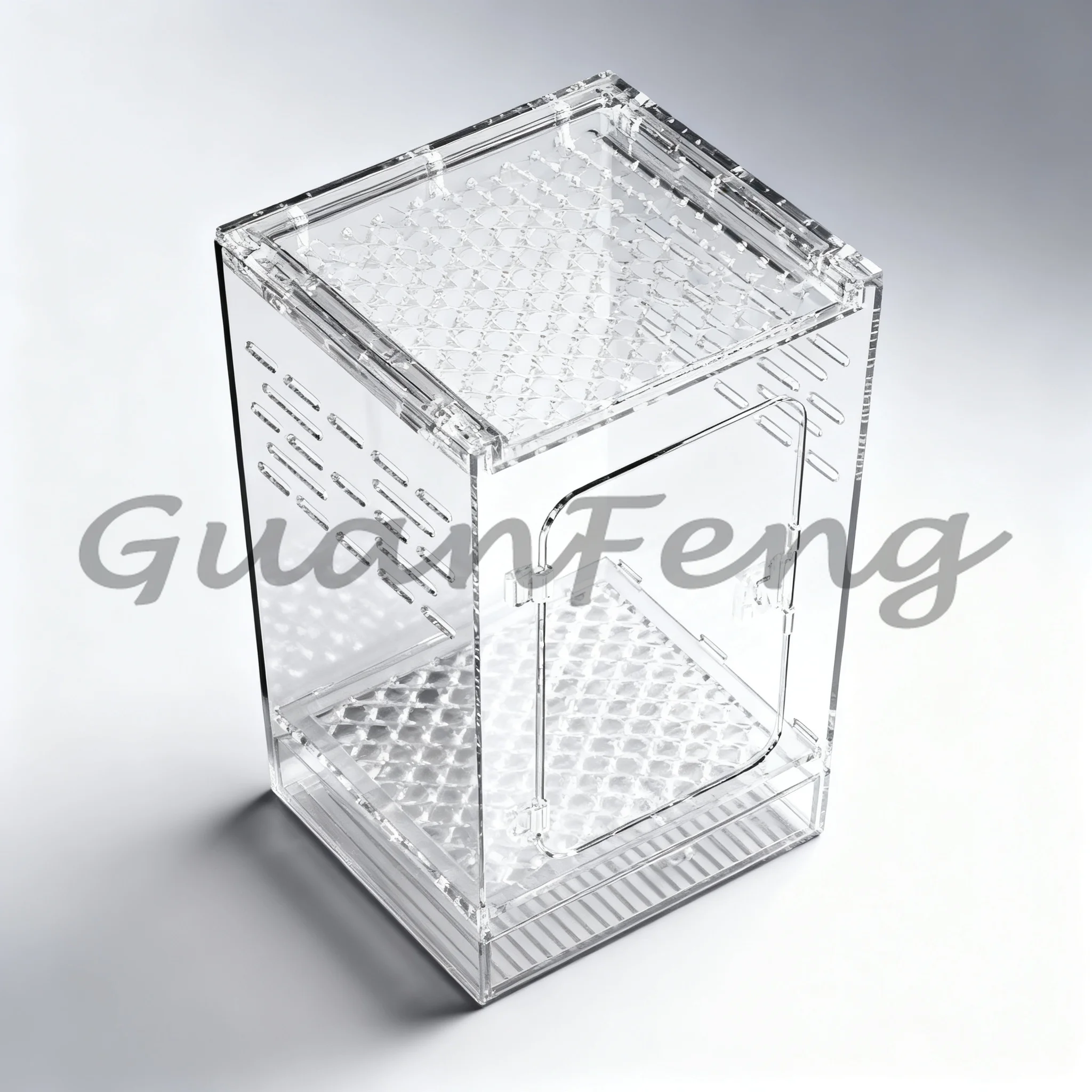 Ventilated Acrylic Reptile Terrarium Arboreal Enclosure for Desert Landscape & Pet Snakes