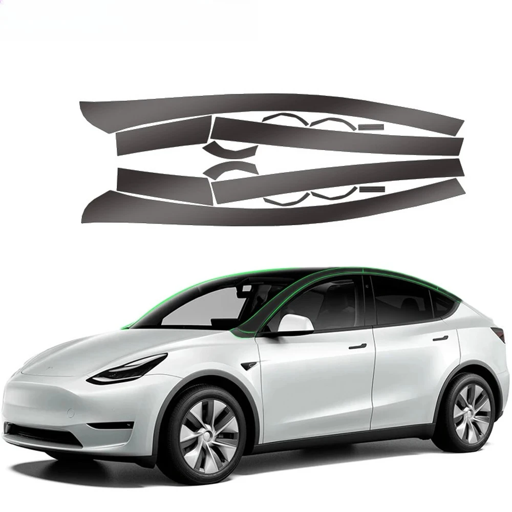 

Индивидуальная подвесная пленка на крышу для Tesla Model Y 2020-2023, невидимый автомобильный костюм, оригинальная автомобильная черная защитная пленка из ТПУ X