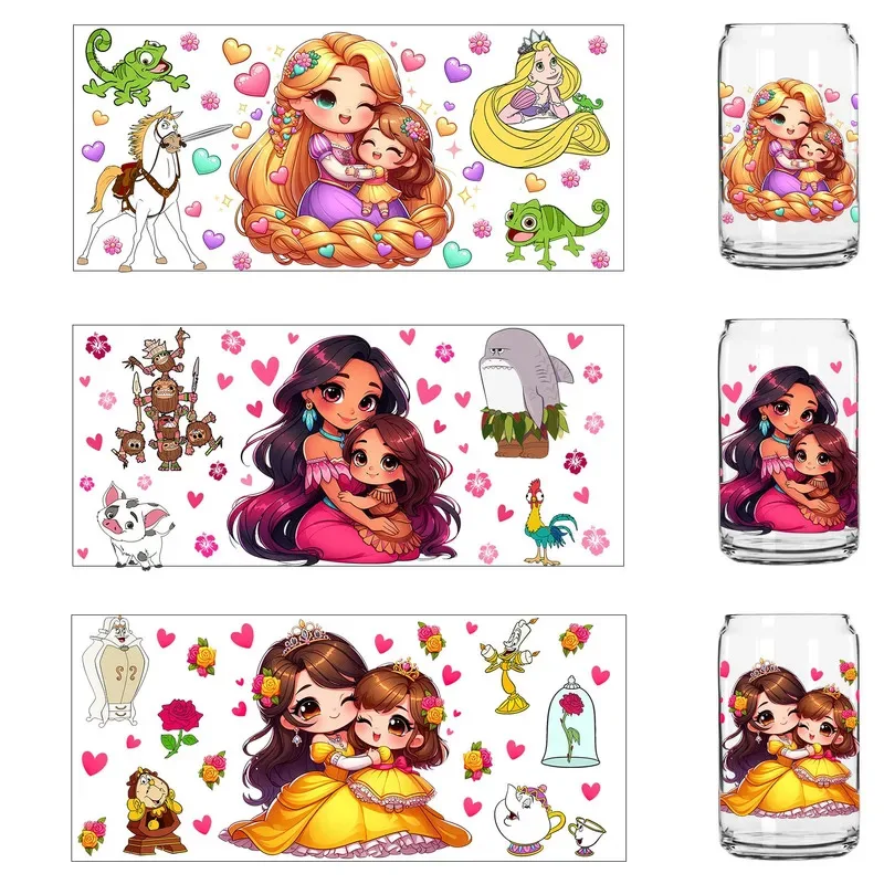 

26 Style Best Mom Princess and kids UV Sticker Party DIY Decals 3D transfers uvdtf tumbler seal stickers 16oz uv dtf cup wraps