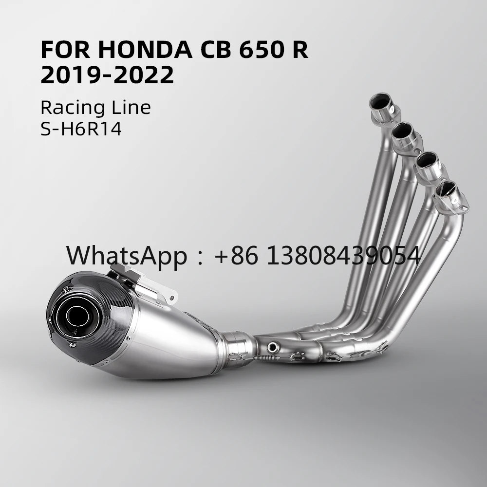 For CBR650R CB650F CB650R CBR650F 2018-2022 Full Racing Line Exhaust System Modify Front Link Pipe SH6R14 High Performance