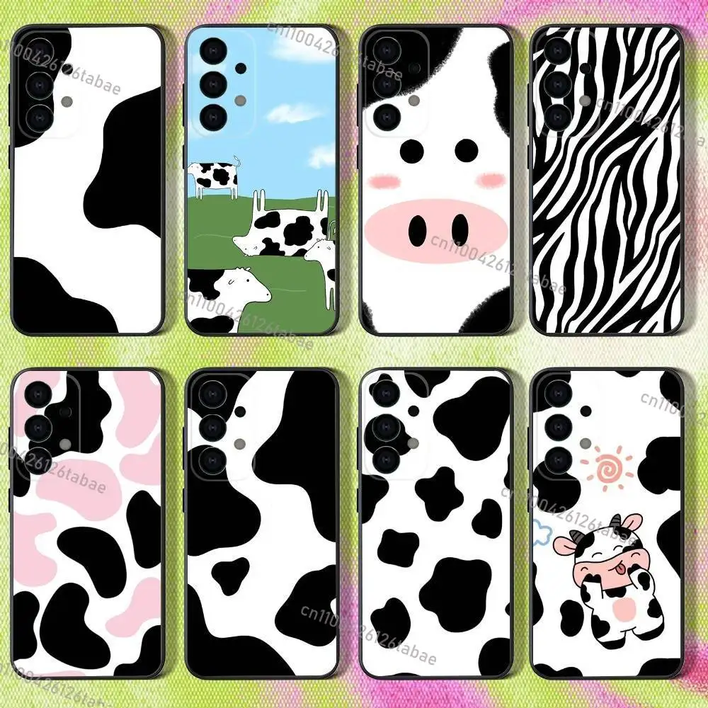 Fashion Cow Stripe Pattern Phone Case Silicone Soft For Samsung S26,S25,S24,S21,S22,S23,S30,Ultra,S20,Plus,Fe,Lite