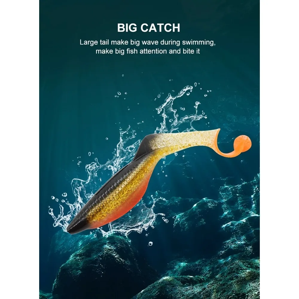 1PC 15cm Dragon Tail Swimbait - For Giant Fish, High Density & Long Cast, Saltwater/ Lure Fishing Targets