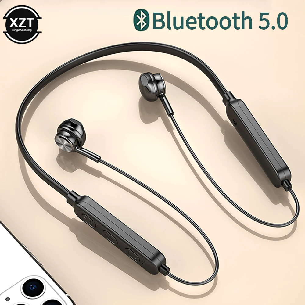 Cuffie Bluetooth Wireless magnetiche cuffie musicali Stereo cuffie sportive con archetto da collo auricolari per iPhone Samsung Xiaomi