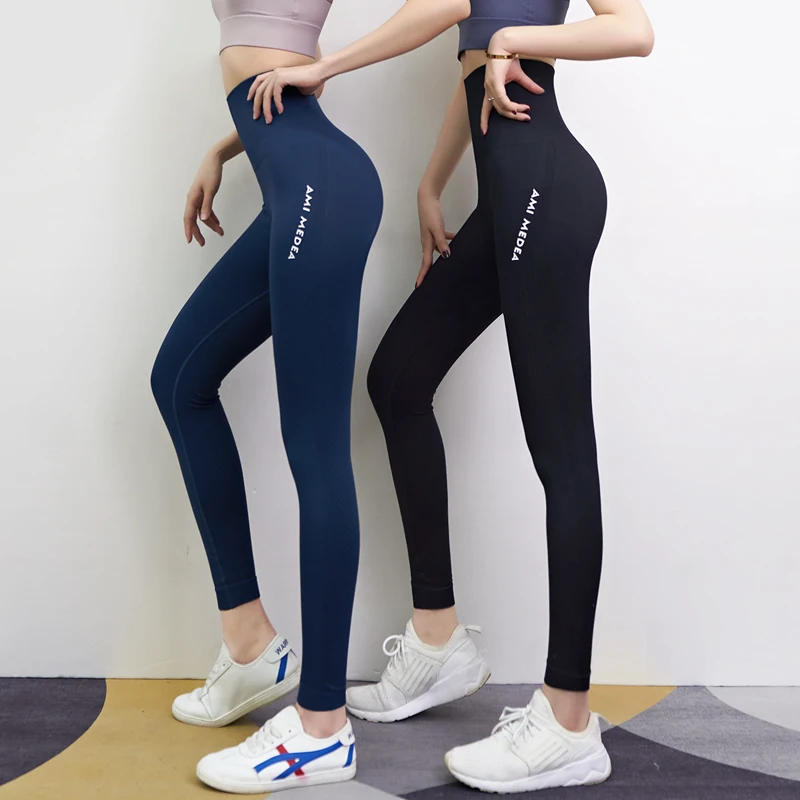 Wiesya Leggings Women Pants Gym Tights Sexy Tummy Control Sport Yoga Pants High Waist Legging Fitness Running Capri Pants