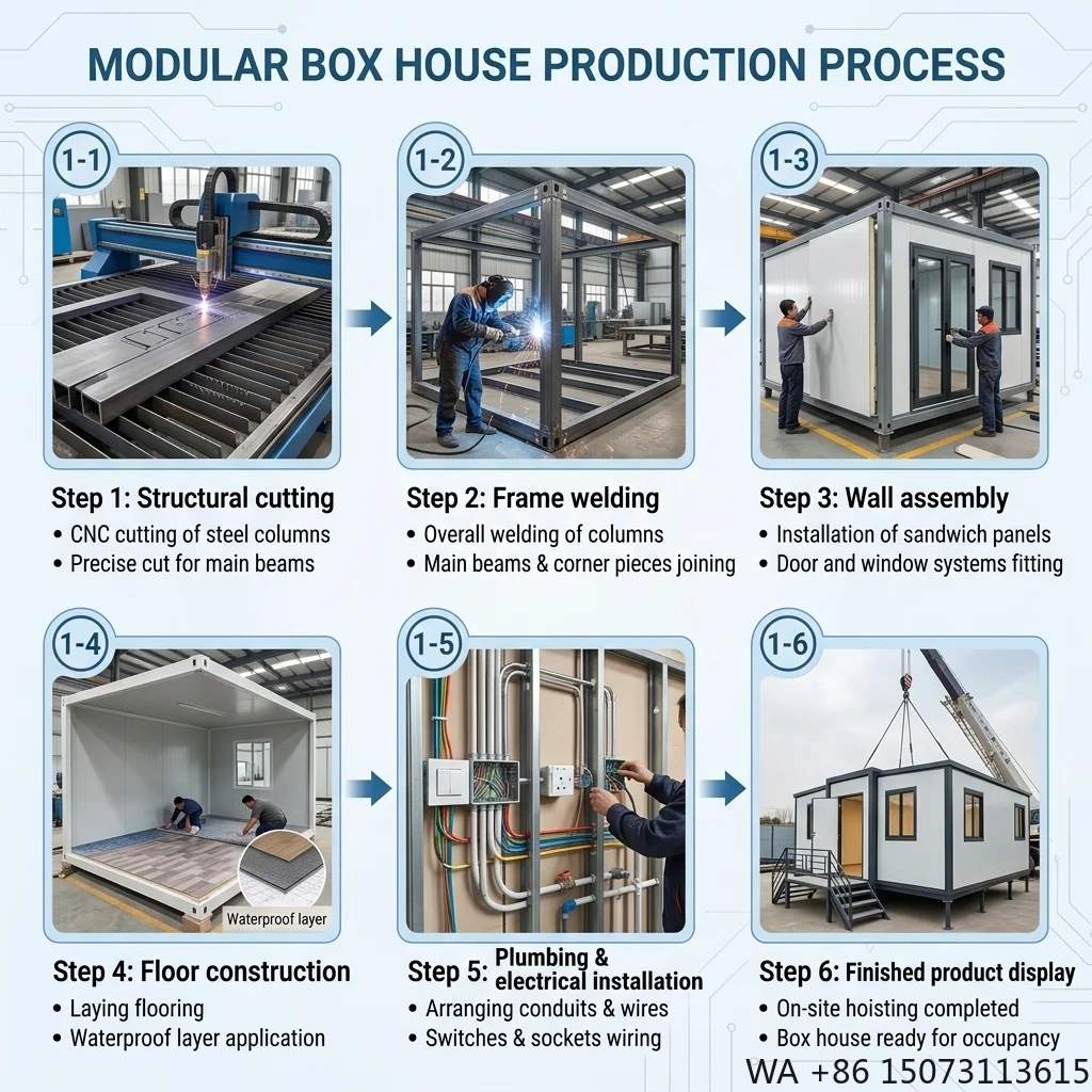 China Luxury Modular Homes 20ft Expandable Steel Container 1-4 Bedroom Tiny Villas 2 3 4 5 Bedroom Prefab Villa Portable Home