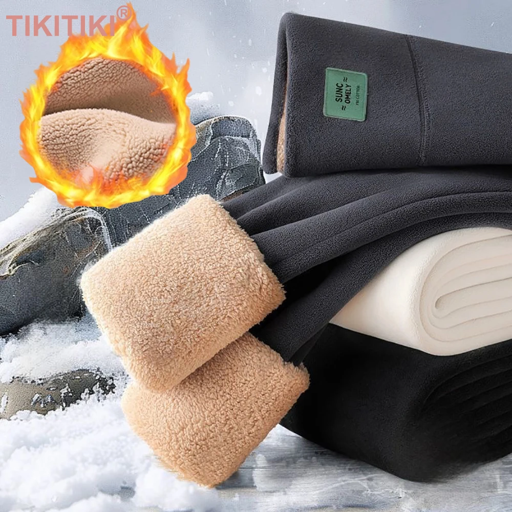 Thickened Fleece Lined Leggings Women Winter Warm Thermal Tights Soft High Waist Thick Pants For Cold Weather