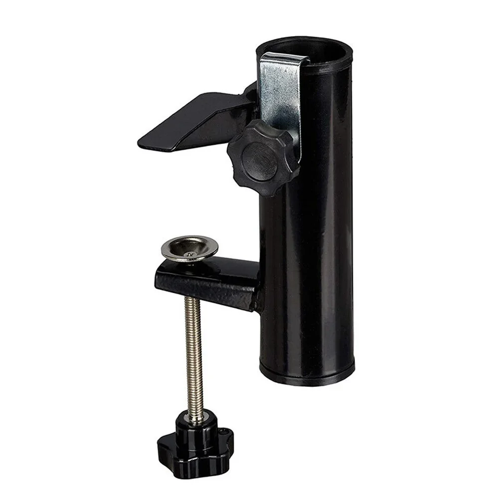 1pc Patio Umbrella Holder Outdoor Umbrella Base And Mount Stand Metal Clamp Holder For Square Railing