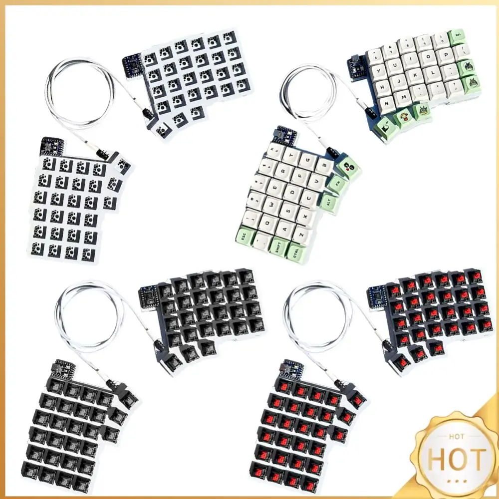 

Split Keyboard Wired Ergonomics Keyboard Hot Swap Gaming Keyboard Left Right Hand Keyboard Customized PC Gamer Accessories
