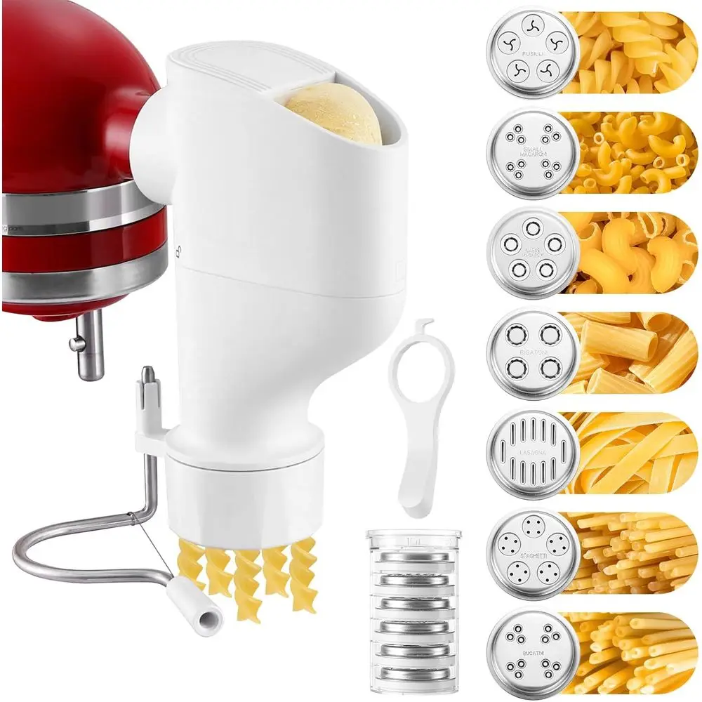 

Pasta Roller Attachment with 7 Plates for Homemade Spaghetti & Fettuccine