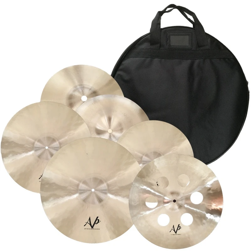 

Handmade Cymbal Set Musical Instrument Accessories Cymbal Drum Felt (14''hihat+16''crash+18''crash+20''ride)