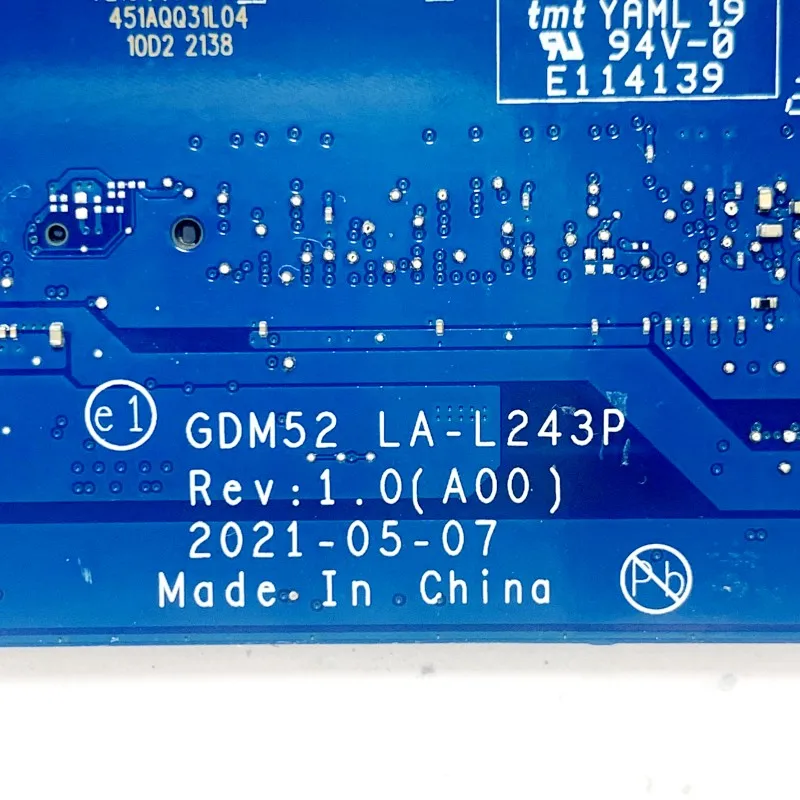 เมนบอร์ด03P9HH CN-03P9HH 0R6R3H CN-0R6R3H สำหรับ Dell 15 3511แล็ปท็อปมาเธอร์บอร์ด LA-L243P กับ srgkl I5-1035G1 CPU 100% ทดสอบแล้วว่าใช้ได้