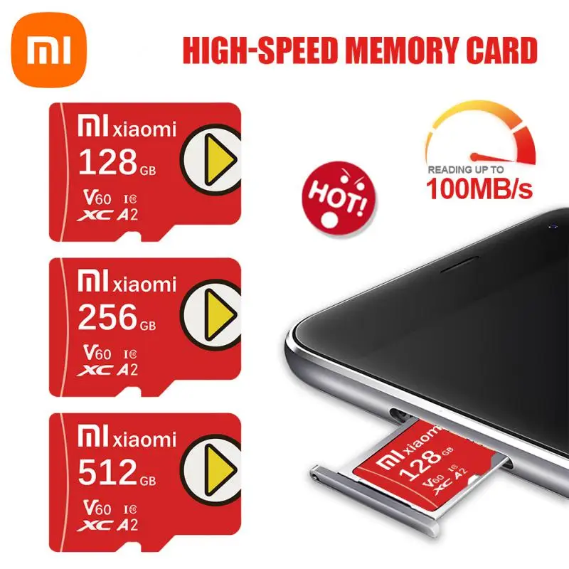 Xiaomi-tarjeta de memoria Mini SD/TF de 2TB, 256GB, alta velocidad, Micro Clase 10, 64GB, 128GB, 512GB, tarjeta de vídeo Flash Extreme Pro