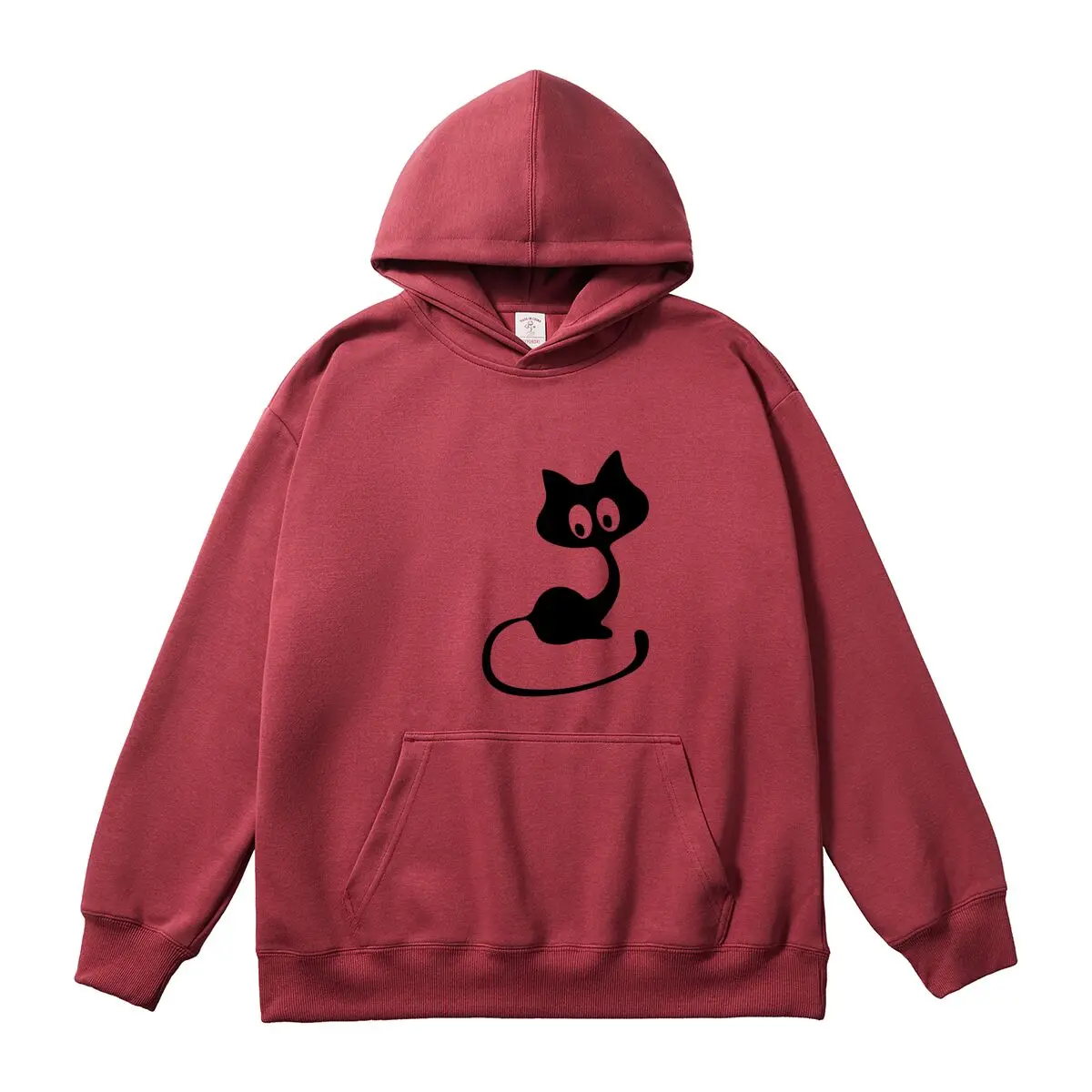 Women Sweatshirt Oversized Women's Hoodies Cartoon Cat Graphic Hooded Pullover Female Classic Autumn Thick Sportswear