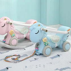 2 In 1 Rocking Horse Balance Bike Multifunctional Kids Toy Infant 1-6 Years Old Dual Purpose Indoor Rideable Children's Day Gift