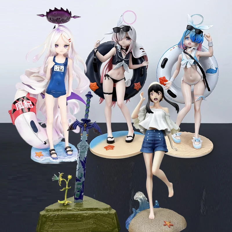 Anime espada brillante figura de hoguera traje de baño Prana archivo azul figuras de acción Sorasaki Hina estatuilla modelo PVC colección Juguetes