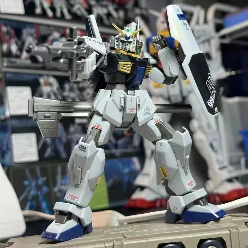 Zeta Gundam RX-178 Mk-II HG Gunpla Model, Gray Titans Mobile Suit with Standard Rifle Shield Accessories Articulated Robot Kit f view 3