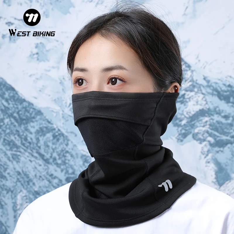 WEST BIKING 겨울 야외 스포츠 사이클링 마스크, 따뜻한 목 스카프, 스키 사이클링 장비, 캠핑 튜브 스카프, 남녀공용