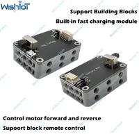 MOC Rechargeable 9V Battery Box Power Output Support M/L/XL Motor Forward/Reverse Control Compatible with Legoeds Building Block