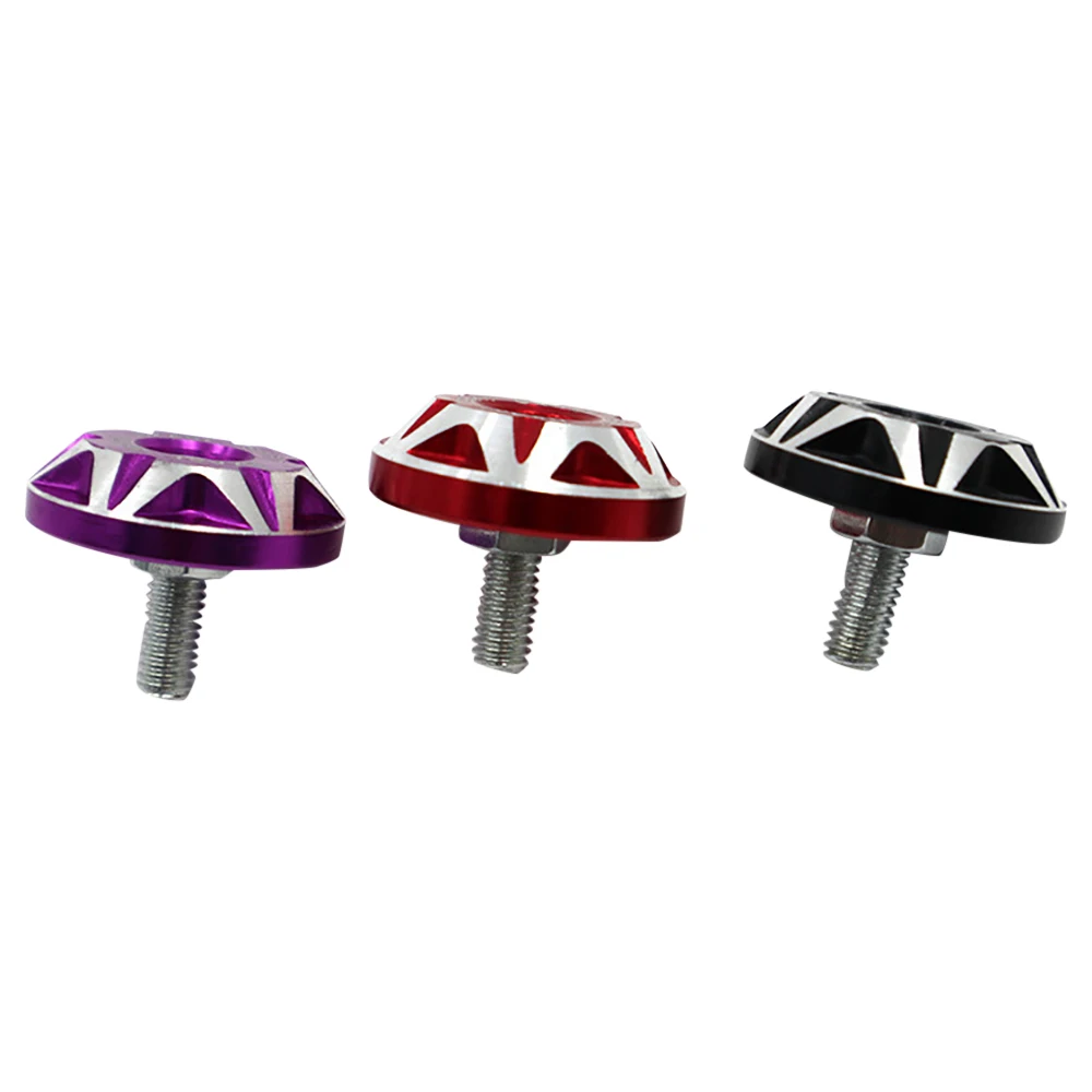 1PC Motorcycle License Plate Screw Cover Shell CNC 6MM Holes License Plate Screws Scooter Accessories Electric Motorcycles Parts