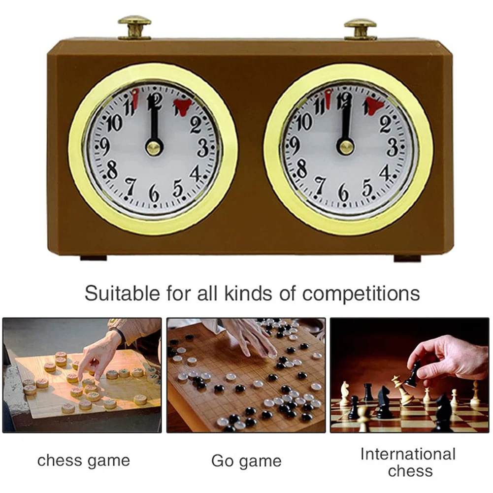 Mechanical Chess Clock Analog for Chess Game Timer Clock Official Clocks Timers No Battery Needed