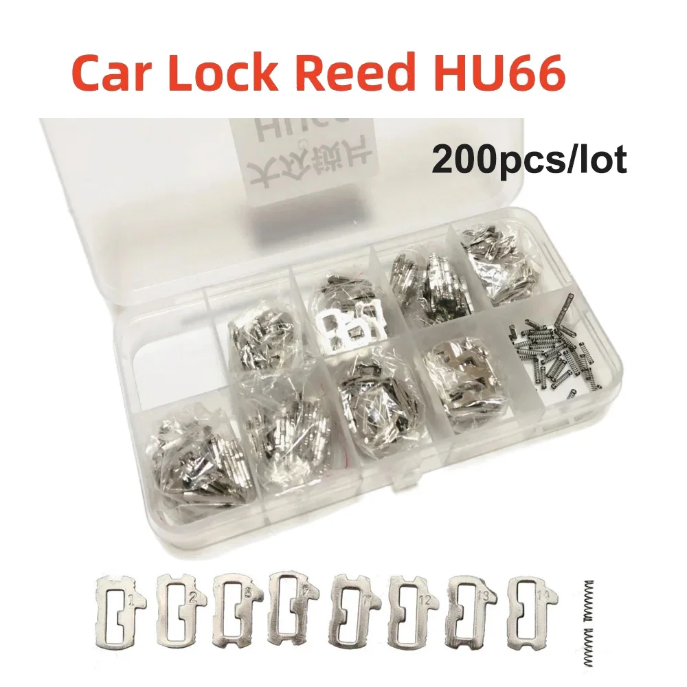 

200pcs/lot HU66 Car Lock Reed Plate For VW Volkswagen for AUDI NO 1.2.3.4,11.12.13.14 Each 25pcs Car Lock Repair Kits