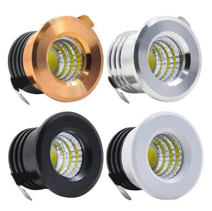 LED Mini Downlight Recessed 3W COB Ceiling Light AC85-265V For Ceiling Cabinet Display Loft Decoration