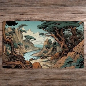 

Килимок для настольной игры Inkwood Adventure 24x14 дюймов, аксессуары для офиса, настольный коврик, коврик для мыши, клавиатура, длинный коврик, офисный коврик