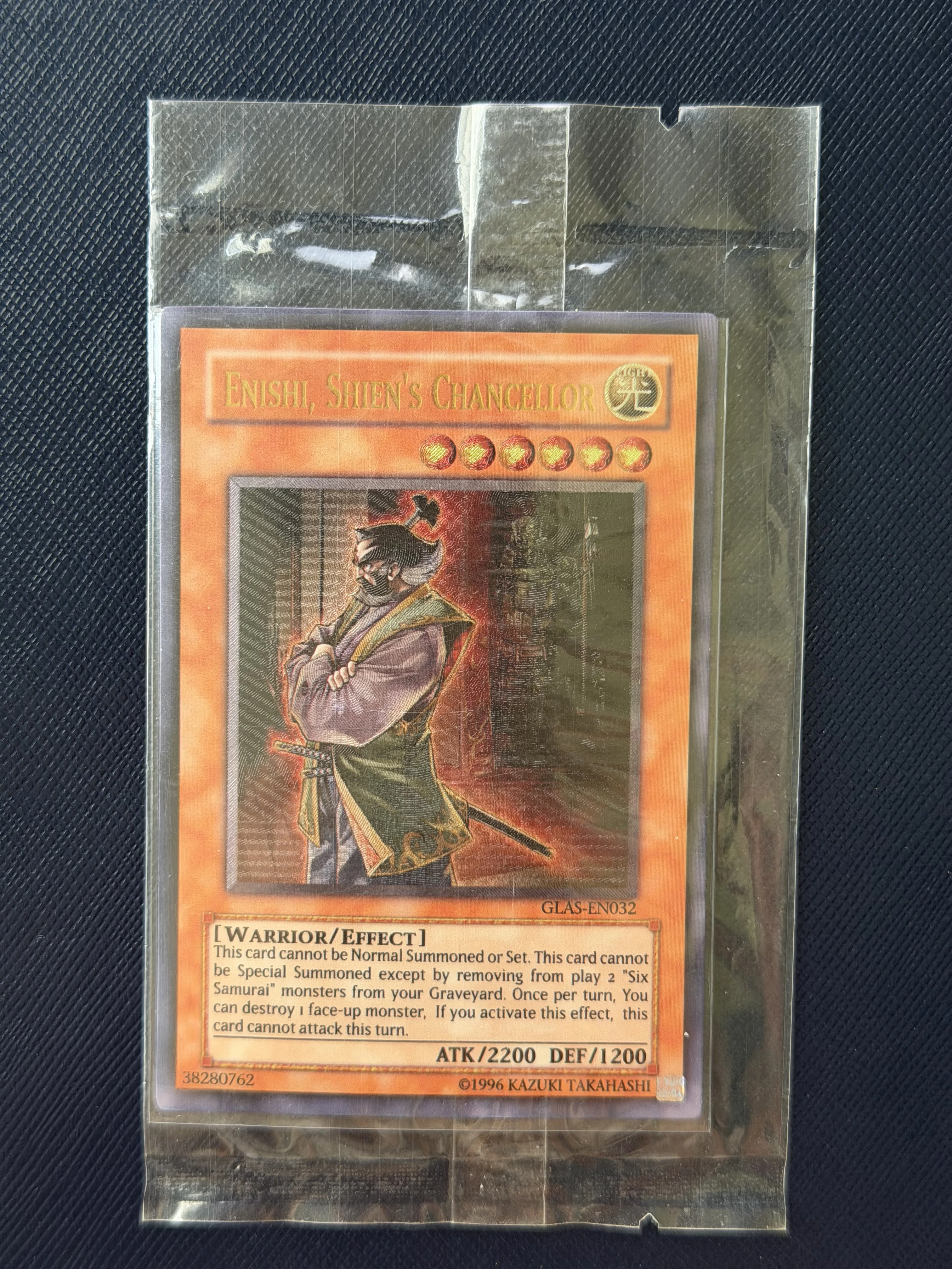 

Yu-Gi-Oh! DIY Custom Card Enishi Shien's Chancellor GLAS-EN032 Holographic Collectible Gift for Anime Fans Kids TCG Players