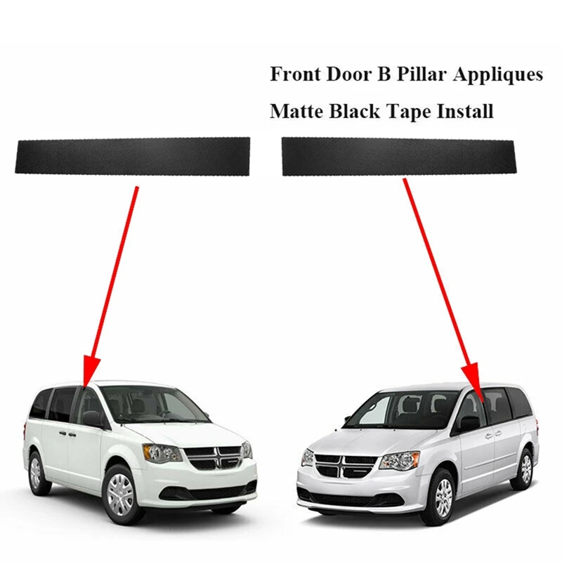 2Pcs B Pillar Trim Cover Trim Applique Molding For Chrysler Town & Country Dodge Grand Caravan 5020664AA 5020665AA Car Parts