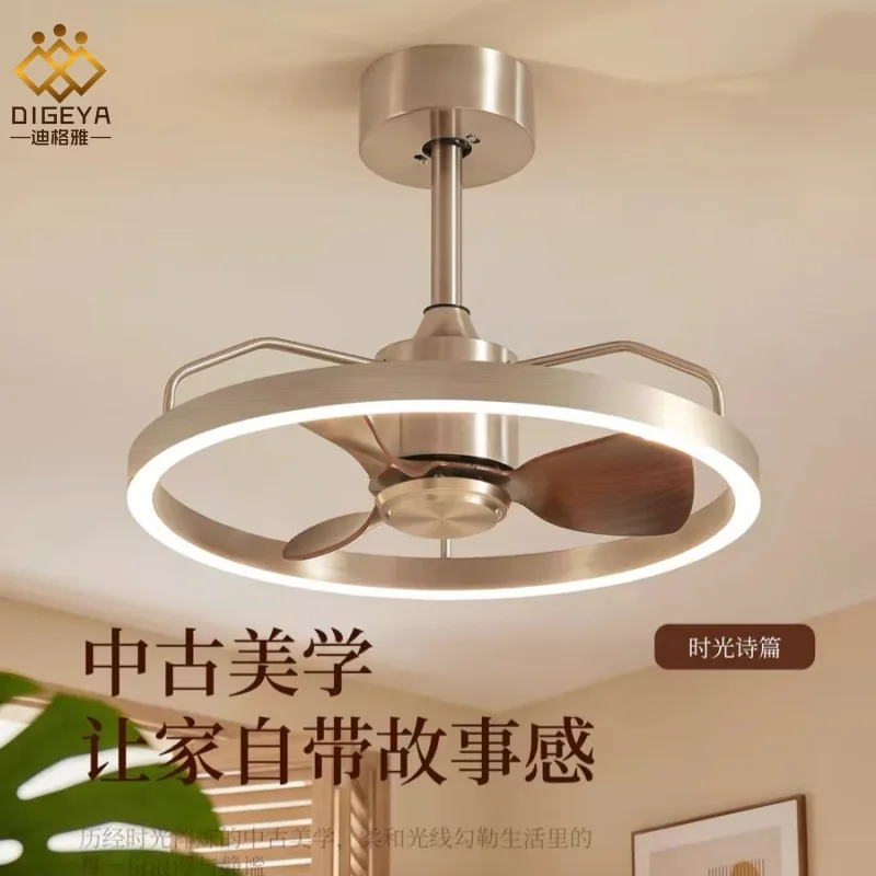 E27 Ceiling Mounted Fan Light Ceiling Fan Automatic Shaking Head RGB/White/Warm Lights Remote Control Hall/bedroom Lighting