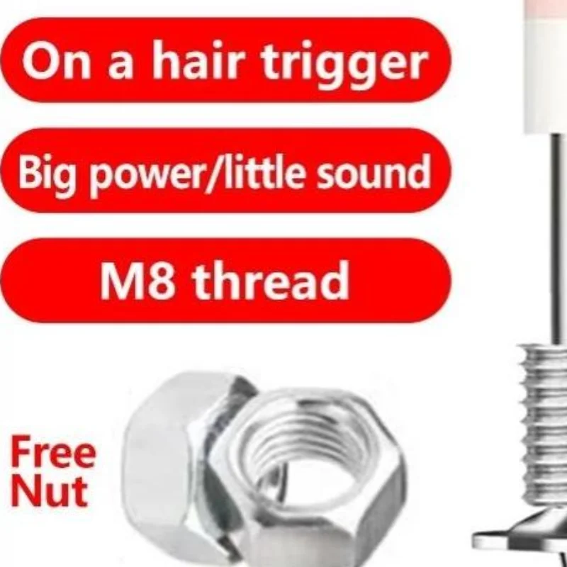 50pcs M8 Threaded Nail Drive Screws Premium Quality Multifunctional Fasteners for Wall Mounting Shelf Fixing Home Renovation Wo