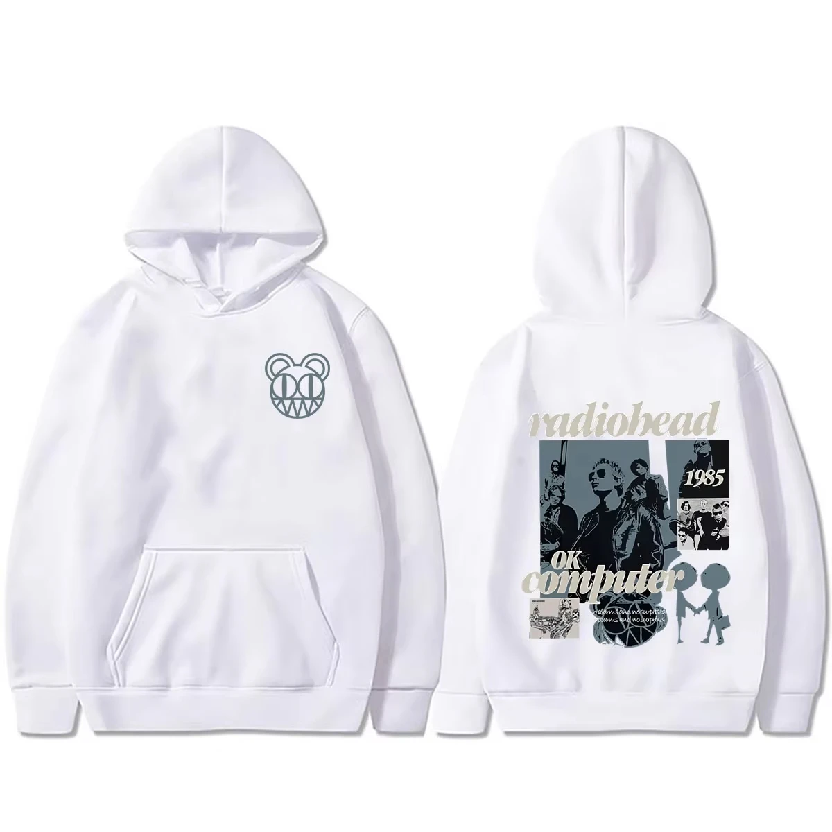 Hot Sale Rock Band Radiohead OK Computer Graphic Hoodie Men Women Hip Hop Oversized Sweatshirt Harajuku Soft Cotton Sweatshirt