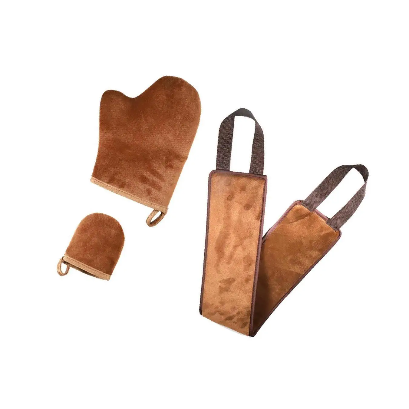 

Самозагарающаяся варежка для спины и тела, аппликатор, лосьон, крем-мусс, перчатки, коричневый