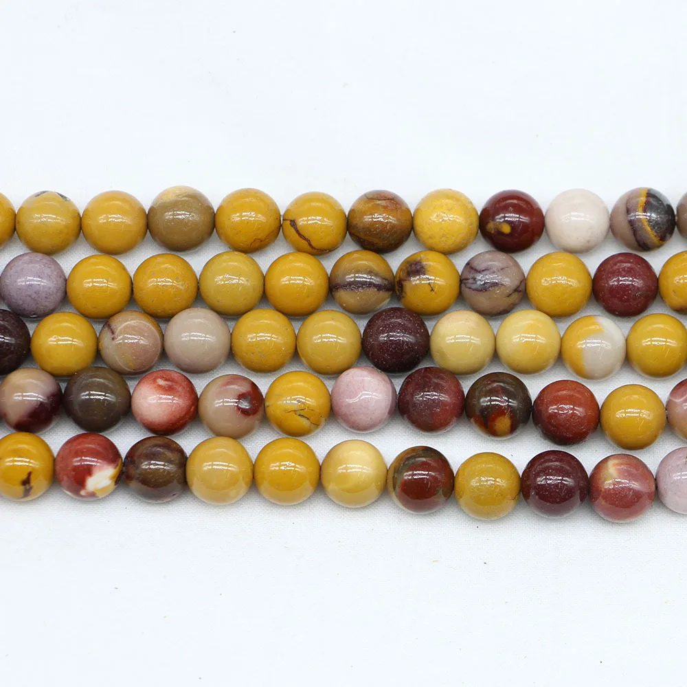 Manufacturers Direct Sales Of Natural Egg Yellowstone Loose Bead Bead DIY Bracelet Jewelry Wenka Stone semi-finished Beads Whole