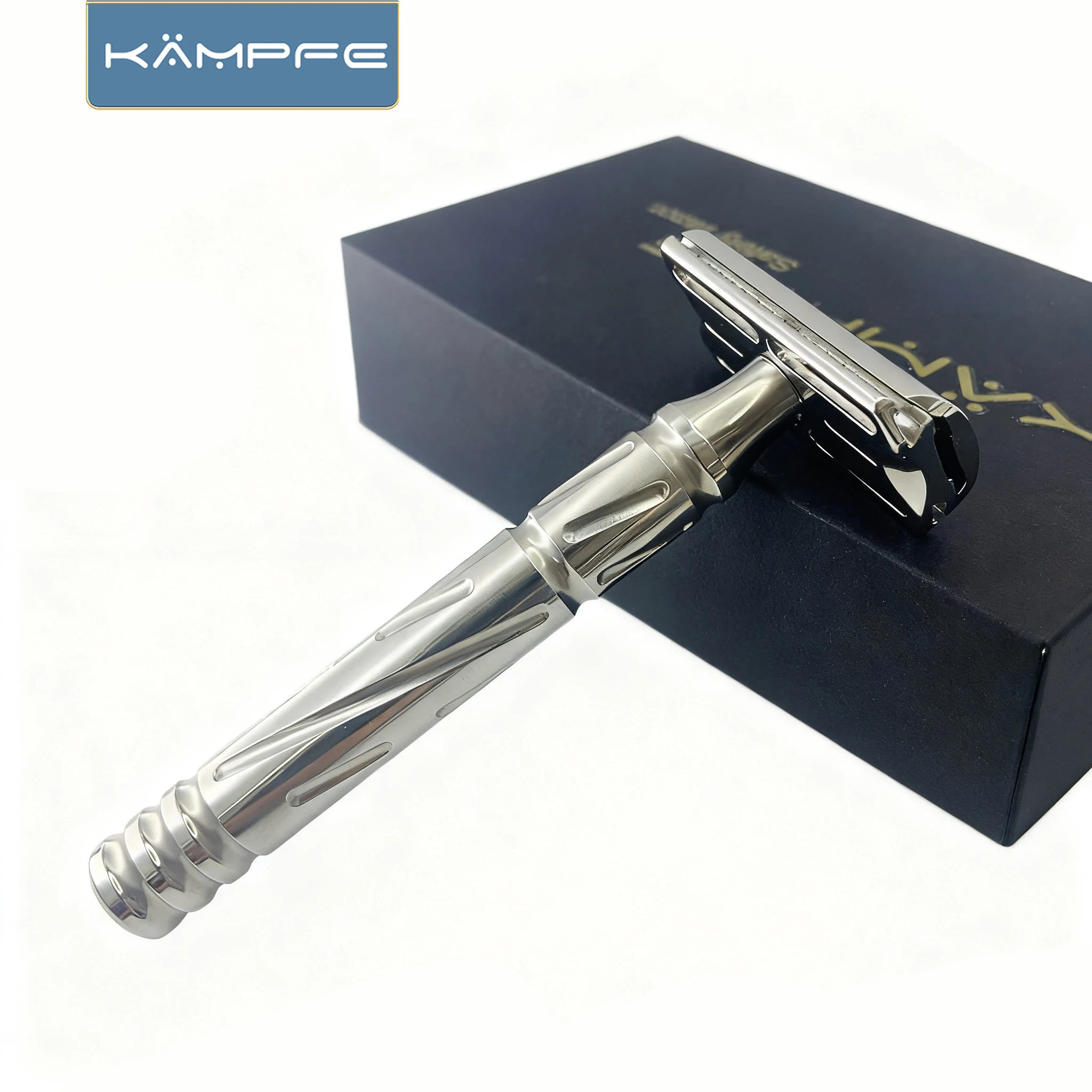 Kampfe Mild Hair Removal Shaver classic men quality hair removal tool  Cleaning Beard New  Non-Slip Textured Handle Wet Grip