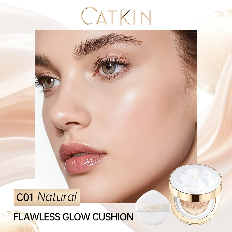 CATKIN Makeup Hydrating Air Cushion Foundation,Effective Coverage and Natural Brightening Foundation,Long Lasting