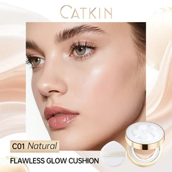 CATKIN Makeup Hydrating Air Cushion Foundation,Effective Coverage and Natural Brightening Foundation,Long Lasting