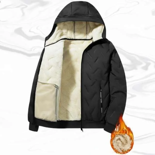 

Men's Hooded Winter Coat Cotton Jacket Windproof Cross-Border Men's Long Style Wear Resistant Outdoor Couples Fashion