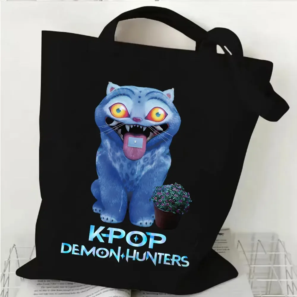 

KPop Demon Hunters Merch Tote Новые сумки на ремне с логотипом Унисекс Модная повседневная холщовая сумка