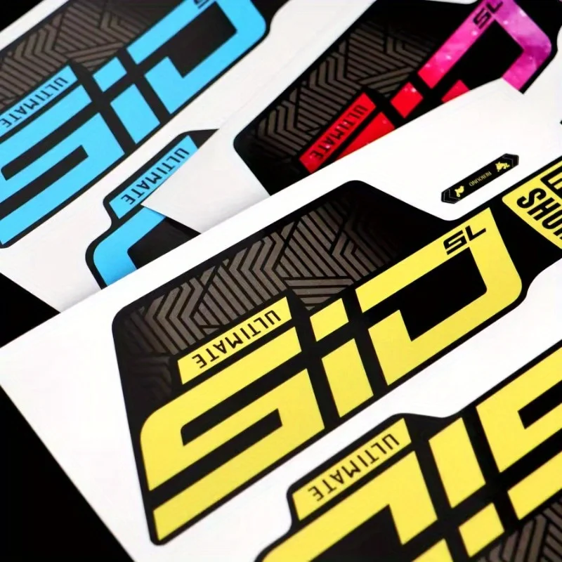 4 unids/set Cool RockShox SID pegatina, apta para personalización de billetera, unidades USB, calendarios y cajas artesanales