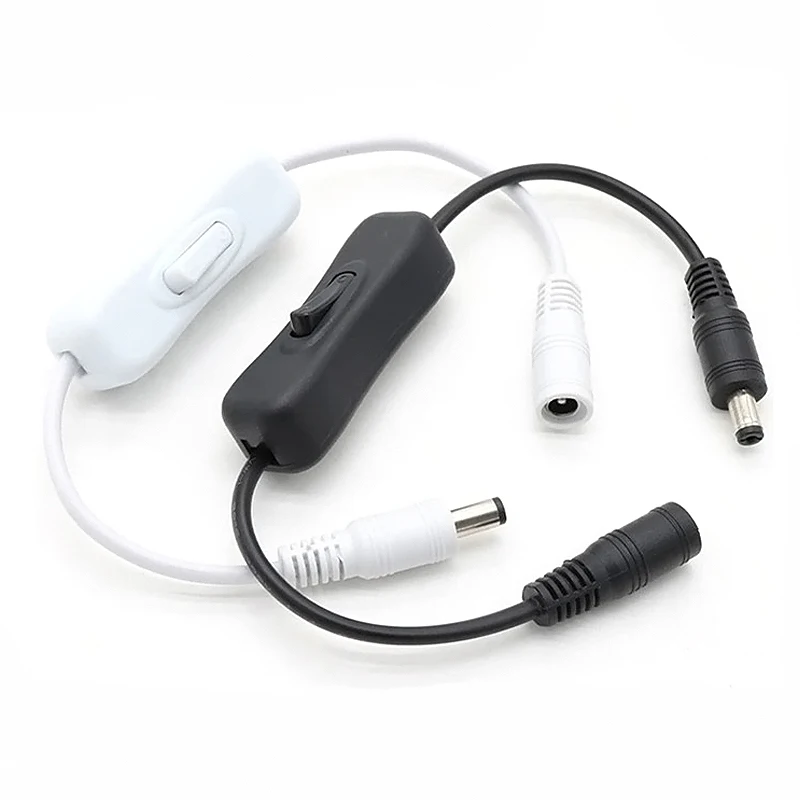 

DC Transmission Cable with Male to Female ON/OFF Cable Extension Line for DC Lamp Fan Power Supply Line Adapte
