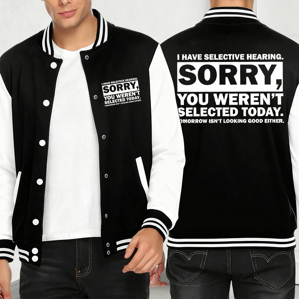 

Я выбираю навыки прослушивания для вас, мужская уличная одежда с забавным принтом, флисовые куртки в стиле хип-хоп, карманные модные бейсбольные майки Y2K