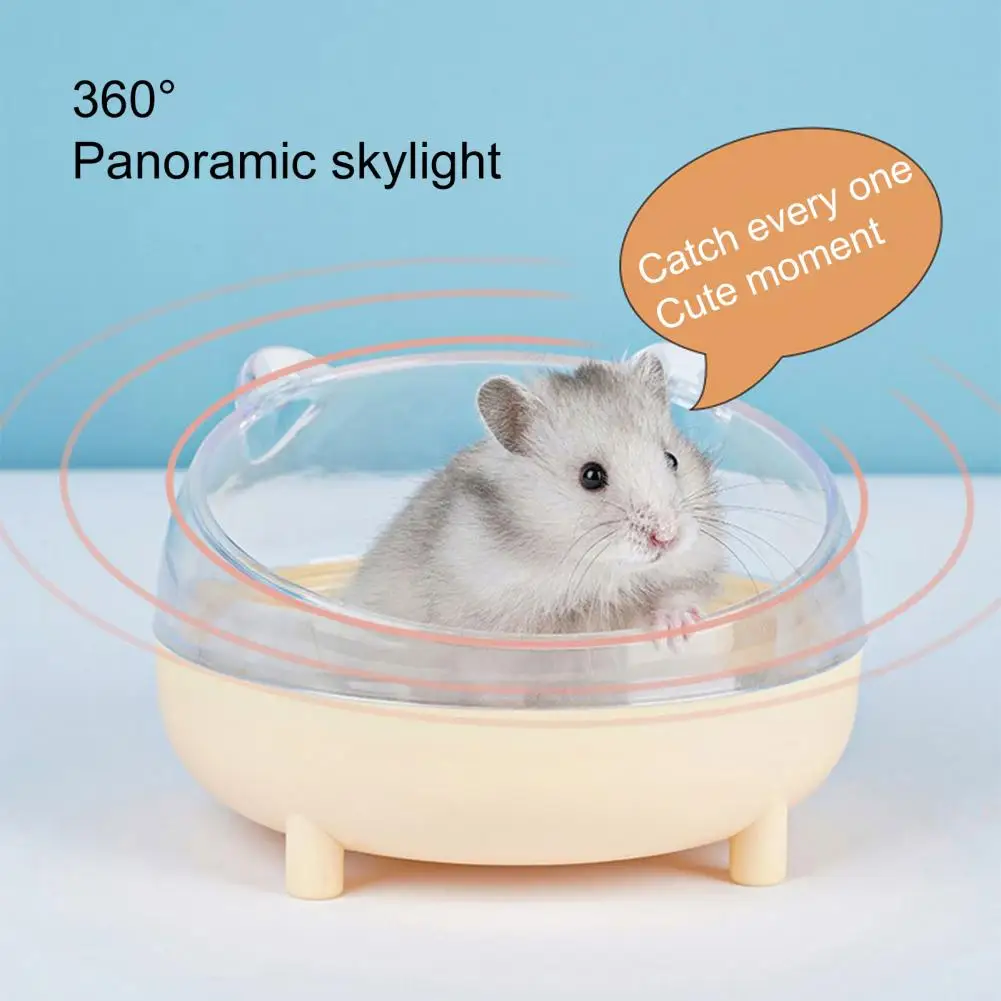 

Dual-use Universal Hamster Bathroom Small Animal Toilet Multifunctional Hamster Bathtub Panoramic Transparent for Guinea Pig