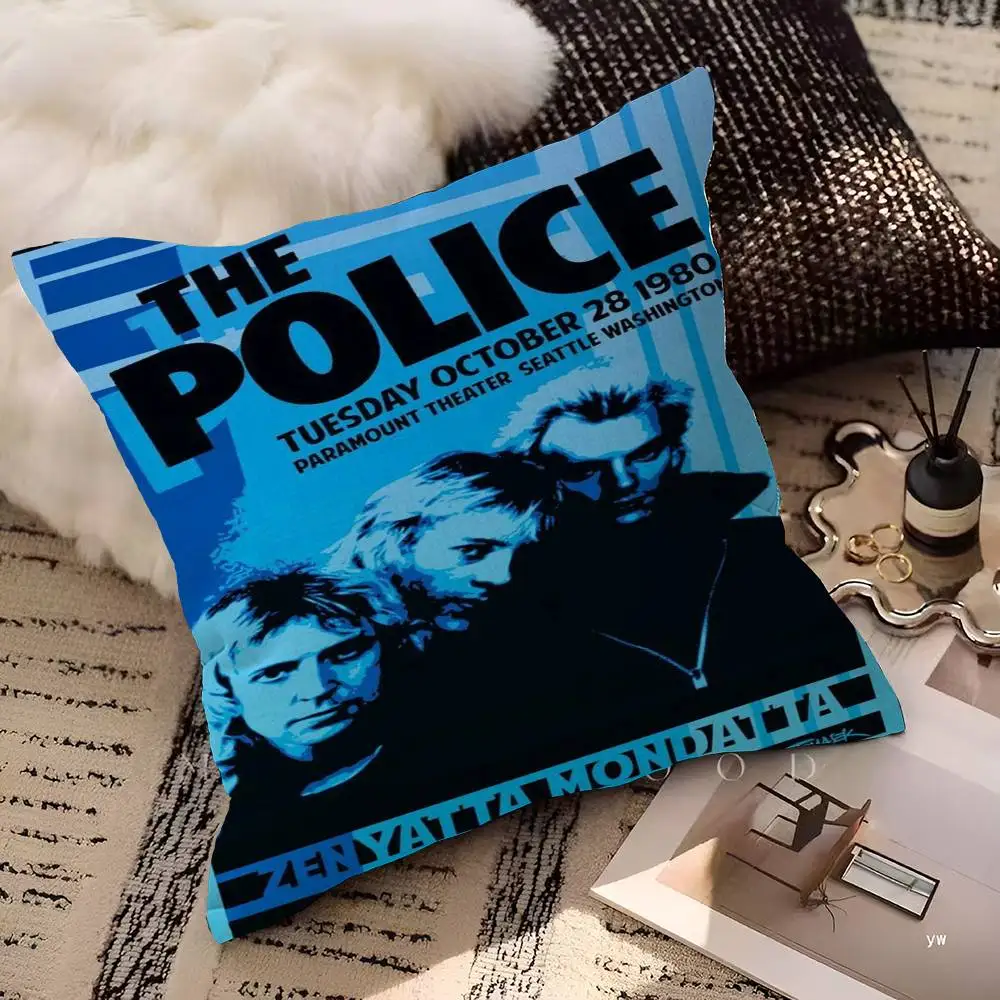 R-Rock Band T-The P-Police Pillow Anime Pillow Sofa Bed Head Pillow Cover Cushion Cover 45x45 cm Fashion