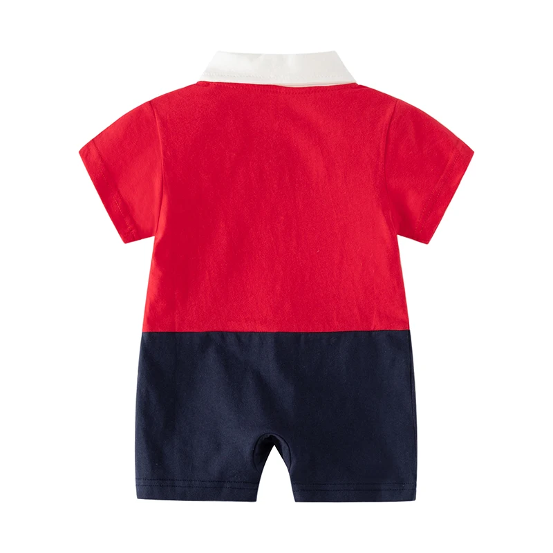 Short-Sleeved Jumpsuit for Baby Boy, Pure Cotton, Newborn Clothes, Summer Clothes