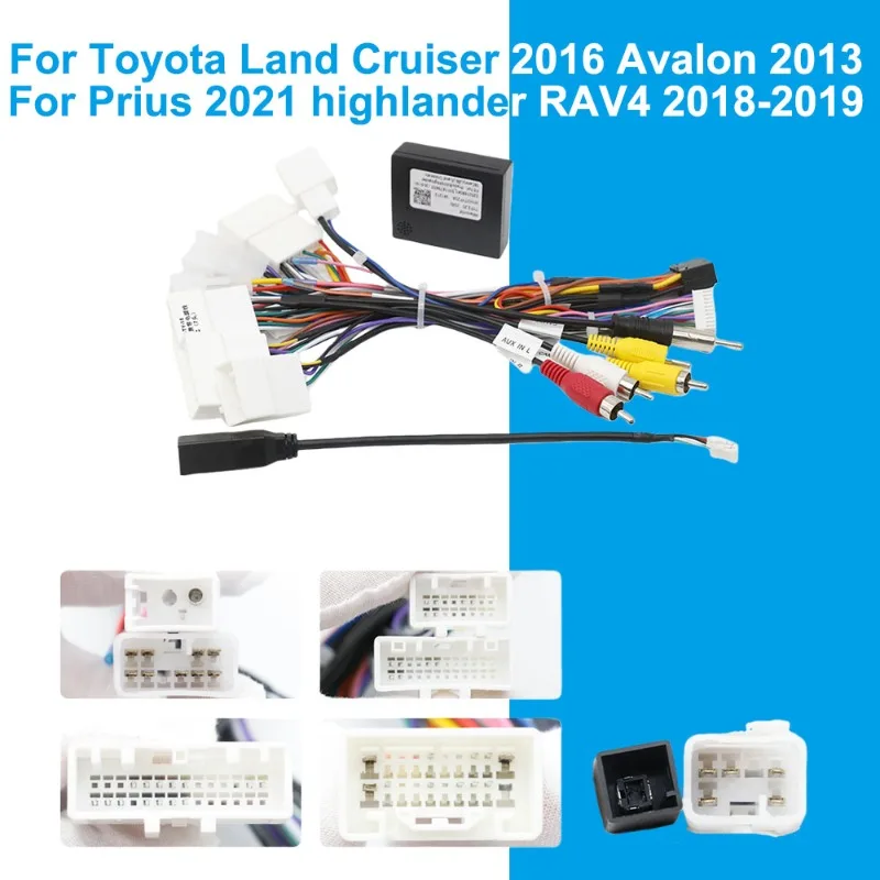 For Toyota Land Cruiser 2016 Avalon 2013 Prius 2021 Highlander RAV4 2018-2019 Car Radio Fascia Frame Android Stereo Panel Kit