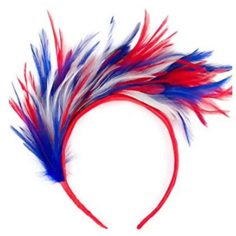 

Повязка на голову PESENAR 4 июля, повязка на голову на День Независимости, повязка на голову с перьями на день образования, патриотическая тема, головной убор